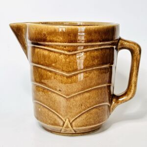 Antique VTG 6" Studio Pottery Pitcher 30's Stoneware MCM Creamer Rustic Art Deco